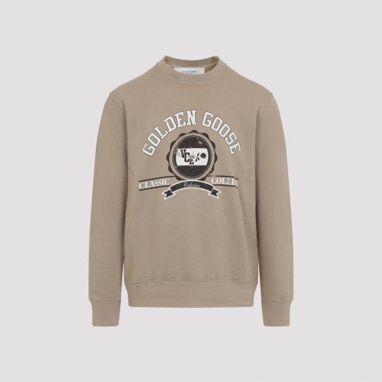 25FW 골든구스 앞면 프린트 코튼 스웨트셔츠 GMP01223P00214415200 Beige - GOLDEN GOOSE