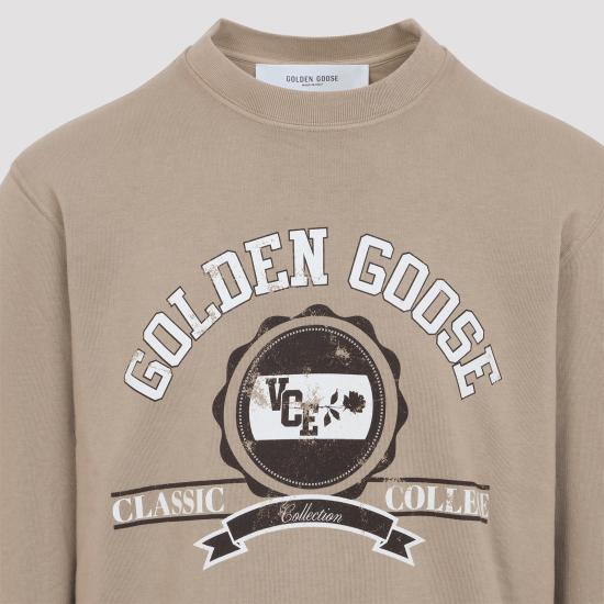 25FW 골든구스 앞면 프린트 코튼 스웨트셔츠 GMP01223P00214415200 Beige - GOLDEN GOOSE