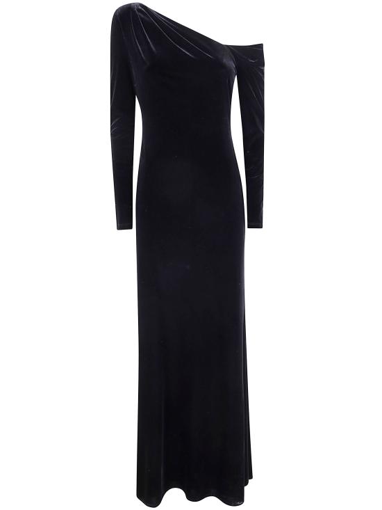 25FW 랄프 로렌 미디 원피스 253979962 001 BLACK