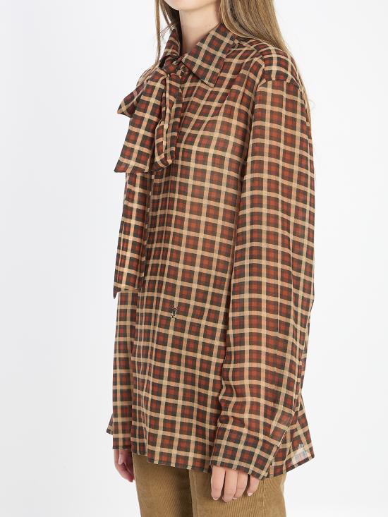 25FW 생로랑 블라우스 838125Y3J73 3196 CHECKED - SAINT LAURENT