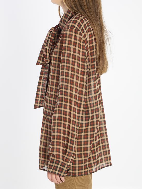 25FW 생로랑 블라우스 838125Y3J73 3196 CHECKED - SAINT LAURENT