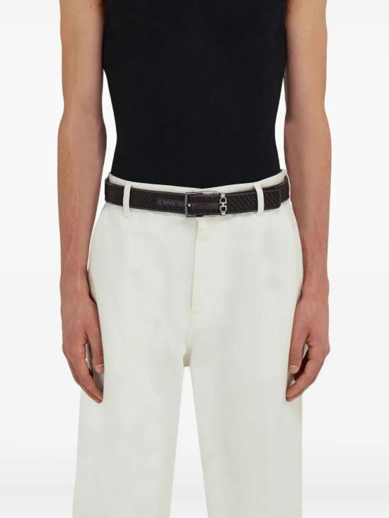26SS 살바토레 페라가모 가죽 벨트 6705750786458 TMORONERO BROWN - SALVATORE FERRAGAMO