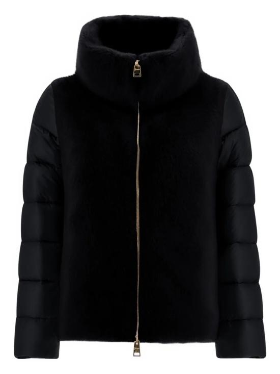 26FW 에르노 울트라라이트 나일론 & 레이디 얼터너티브 퍼 케이프 PI002017D12017Z 9300 BLACK