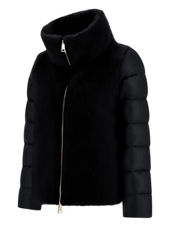 26FW 에르노 울트라라이트 나일론 & 레이디 얼터너티브 퍼 케이프 PI002017D12017Z 9300 BLACK - HERNO
