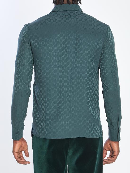 25FW 구찌 실크 자카드 쇼츠 847034ZATF9 3514 GREEN - GUCCI