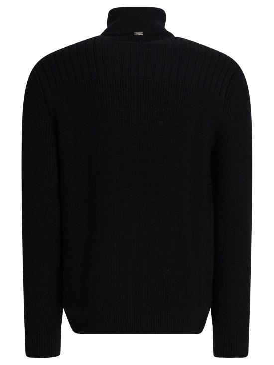 25FW 에르노 콘 스티치 울 & 핀갈 카디건 MP000126U700619300 BLACK - HERNO