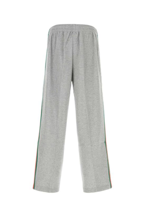 25FW 구찌 사이드  스트라이프 코튼 팬츠 828338XJHCX 1183 LIGHTGREYMELMIX - GUCCI