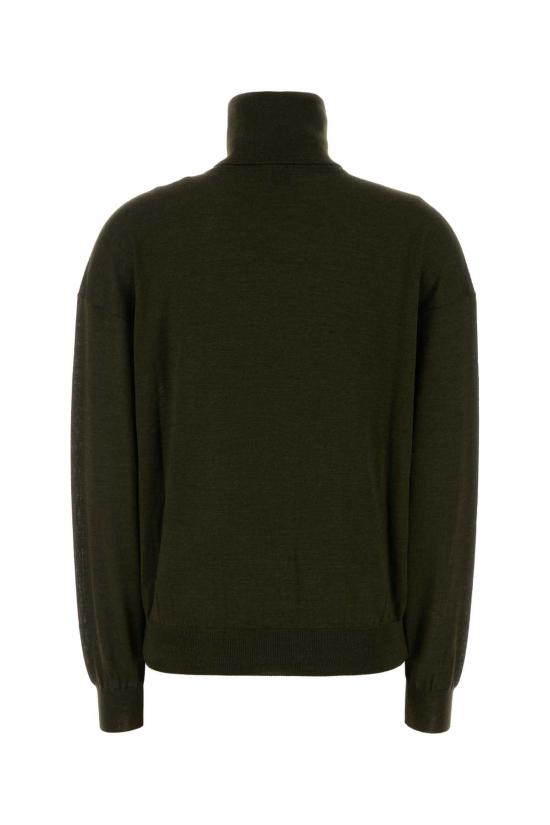 25FW 생로랑 캐시미어, 울, 실크 소재 터틀넥 스웨터 850335YAPK2 3653 GREEN - SAINT LAURENT