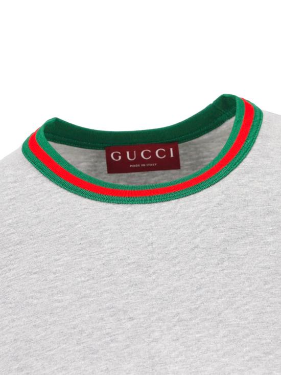 25FW 구찌 엠브로이더리 코튼 저지 티셔츠 835640XJHCW1183 GREY - GUCCI