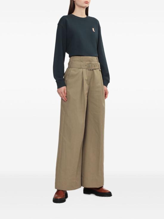 25FW 메종키츠네 레이디 폭스 크롭 스웨트셔츠 PW00318KM03410413 BLUE - MAISON KITSUNE