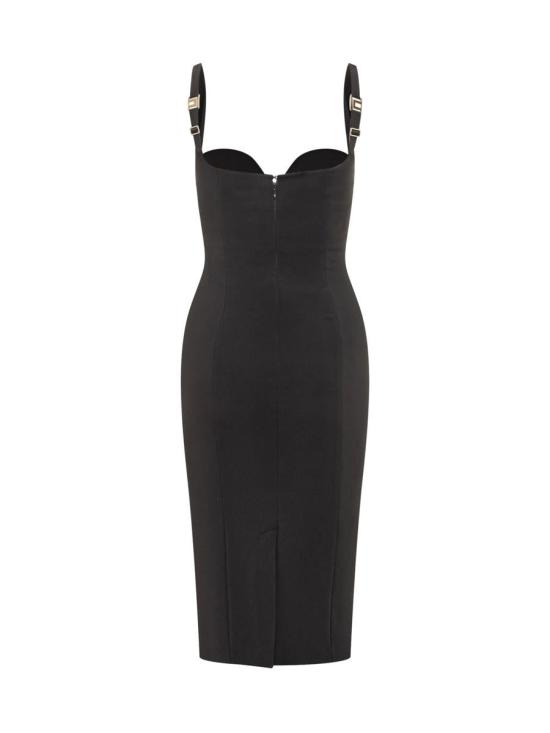 25FW 엘리자베타프랜치 미디 원피스 AB83557E2 110 Black - ELISABETTA FRANCHI