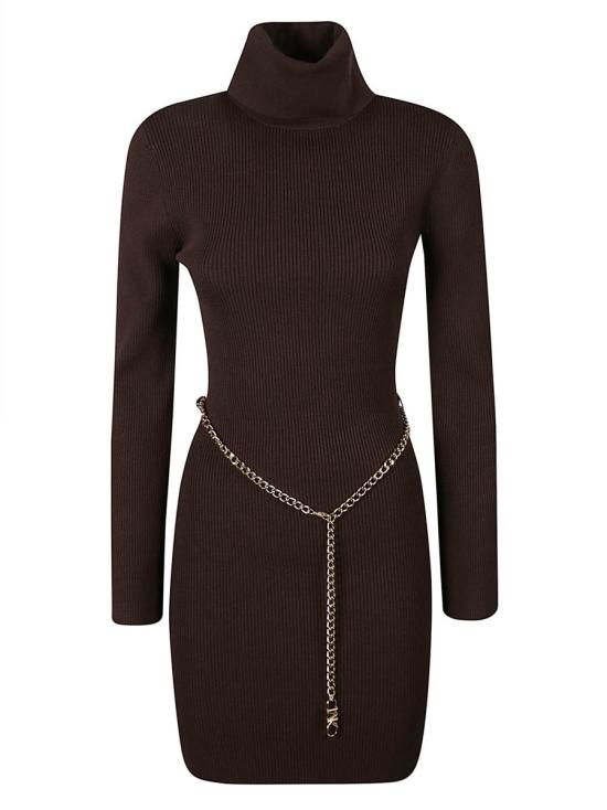 25FW 마이클 코어스 미디 원피스 MF583C633D BROWN