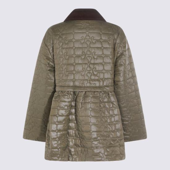 25FW 가니 퀼팅 미디 자켓  W0965861 GREEN - GANNI