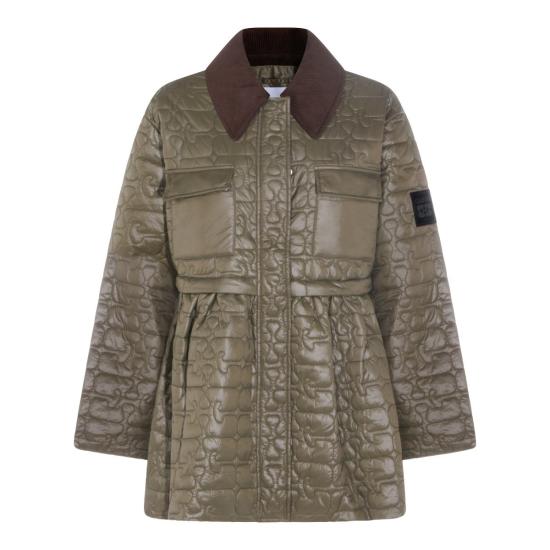 25FW 가니 퀼팅 미디 자켓  W0965861 GREEN