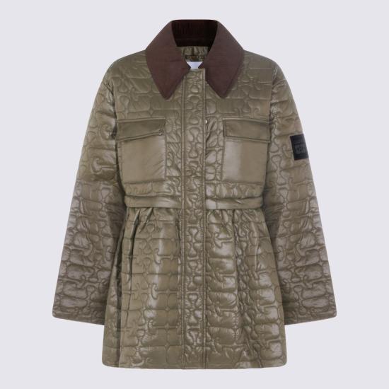 25FW 가니 퀼팅 미디 자켓  W0965861 GREEN - GANNI