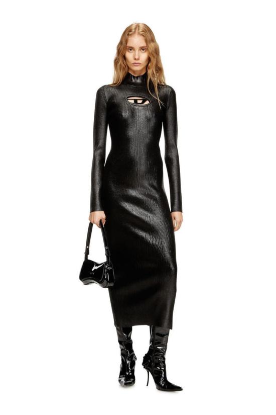 25FW 디젤 롱 원피스 A14186 0QVCE9XXD Black - DIESEL