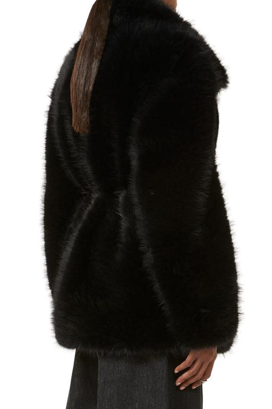 25FW 스포트막스 ROSARIA 로사리아 포 퍼 코트 Rosaria 로사리아 퍼 이펙트 벨티드 헤비 자켓 2522906012600001 Black - SPORTMAX