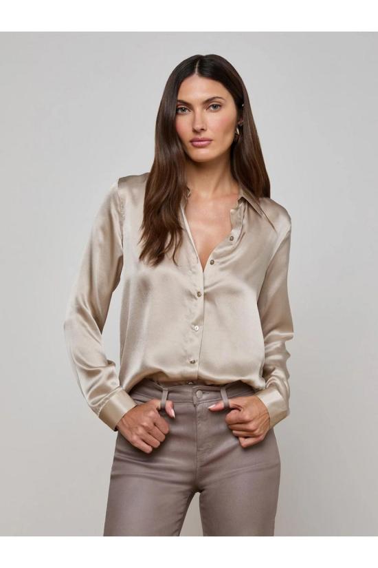 25FW 라장스 셔츠 40223CLZSMKE GREY - L'AGENCE