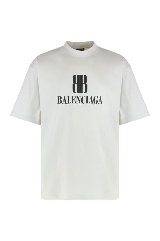 25FW 발렌시아가 반팔 티셔츠 764235TSVU4 9012 WHITE