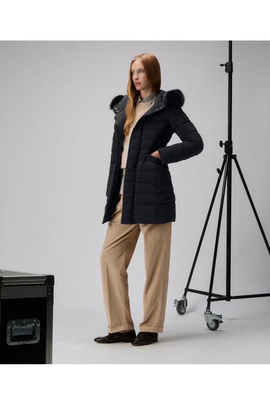 25FW 페트레이 세리올라 ML 06 하이칼라 퍼 롱 다운 재킷  PED5458 01190986808 Black - PEUTEREY