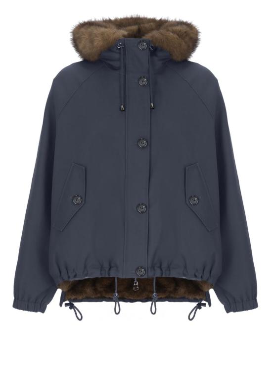 25FW 발렌티니 1972 숏패딩 K51028801 ECO FOXNAVY BLUE