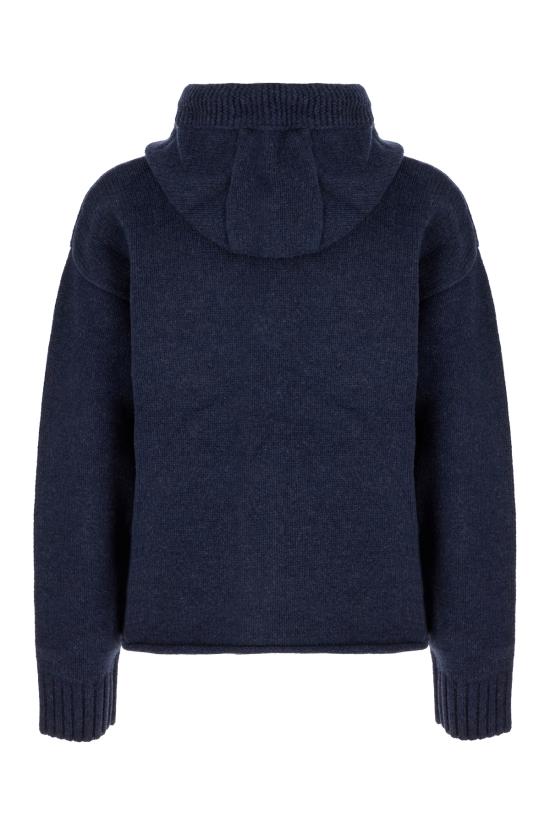 25FW JW앤더슨 앵커 자수 지퍼 후디 KW1429YN0412 768 STEEL BLUE - JW ANDERSON