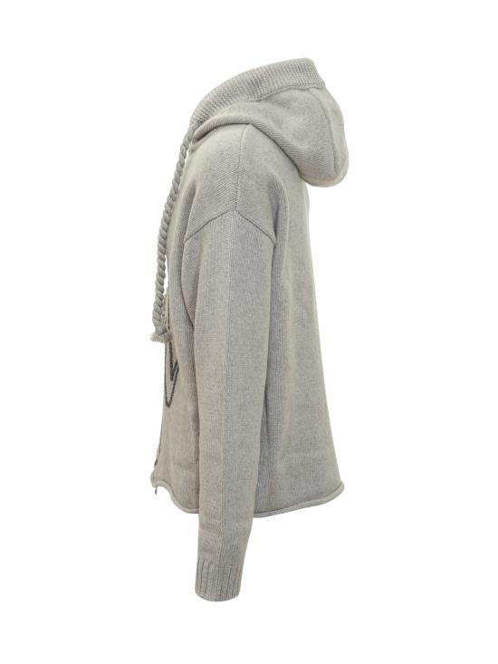 25FW JW앤더슨 긴팔 티셔츠 KW1429YN0412 905 LIGHT GREY MELANGE - JW ANDERSON