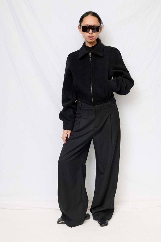  어셈블리 뉴욕 자켓 어셈블리 블랙 울 슈렁큰 지퍼 재킷