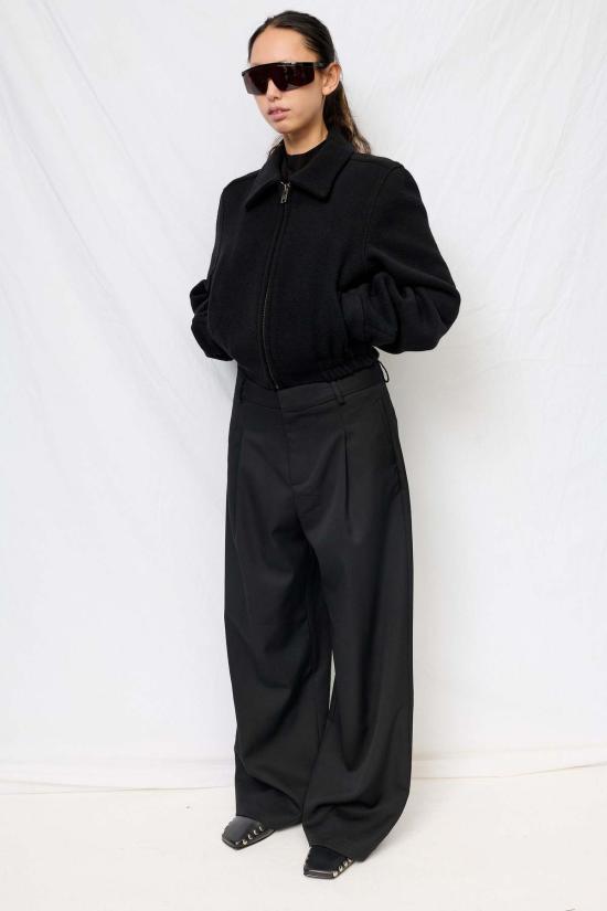  어셈블리 뉴욕 자켓 어셈블리 블랙 울 슈렁큰 지퍼 재킷 - ASSEMBLY NEW YORK