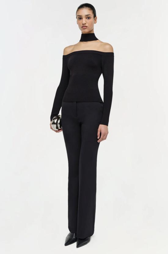  조나단 심카이 스트레이트 팬츠 Jonathan Simkhai 케나 바지 블랙 - JONATHAN SIMKHAI