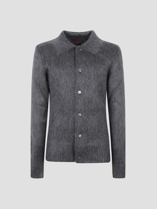 25FW 구찌 브러시드 울 모헤어 가디건 849729XKE7O 1087 URBAN GREY
