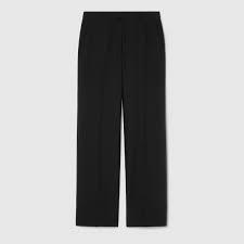 25FW 구찌 실크 트윌 팬츠 850090Z7AYA 1000 BLACK