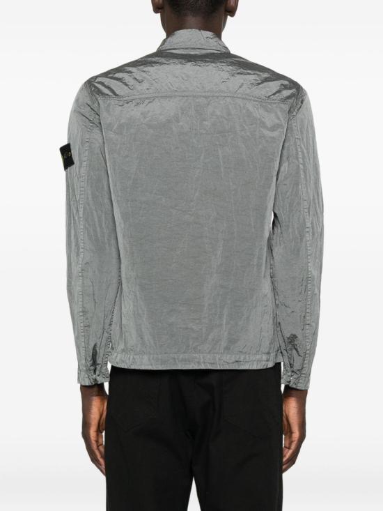 25FW 스톤 아일랜드 나일론 메탈 인 에코닐 리제너레이티드 나일론 가먼트 다이드 오버셔츠 K2S151200031S0019V006B CEMENT DOM - STONE ISLAND