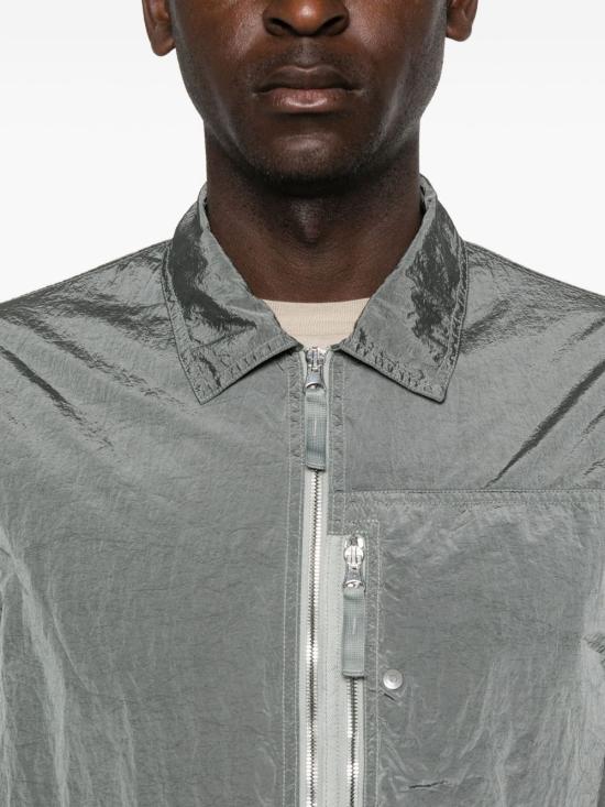 25FW 스톤 아일랜드 나일론 메탈 인 에코닐 리제너레이티드 나일론 가먼트 다이드 오버셔츠 K2S151200031S0019V006B CEMENT DOM - STONE ISLAND