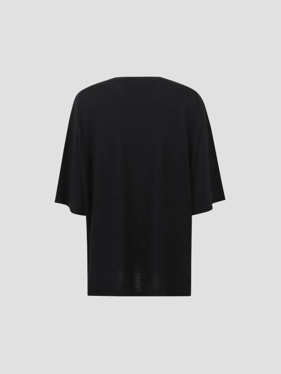 25FW 토템 반팔 티셔츠 254WRT0620YA0211 001 BLACK - TOTEME