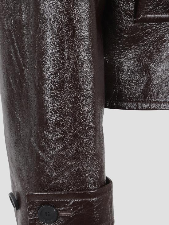 25FW 구찌 샤이니 레더 바이커 재킷 847580XNBAX 2073 DARK GIANDUIA - GUCCI