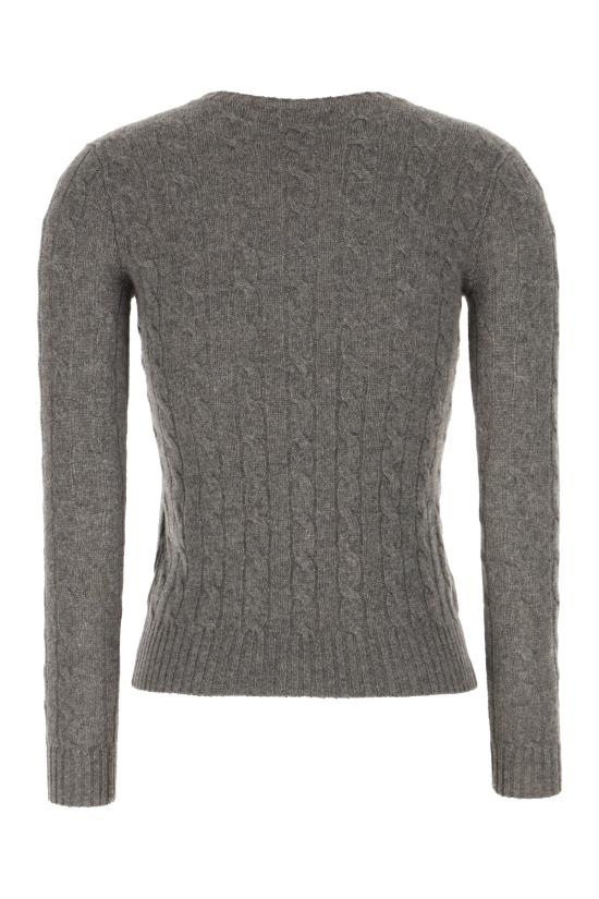 26FW 폴로 랄프로렌 폴로 자수 케이블 니트 스웨터 211971865 501 GREY HEATHER - POLO RALPH LAUREN