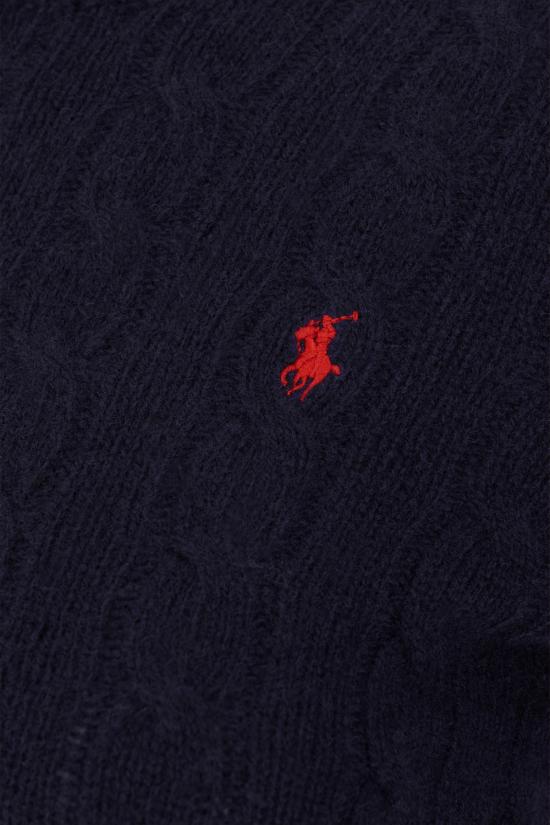 26FW 폴로 랄프로렌 폴로 자수 케이블 니트 스웨터 211971865 003 HUNTER NAVY - POLO RALPH LAUREN