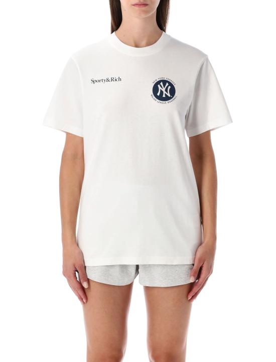 스포티앤리치 반팔 티셔츠 TO043623659WH01 48 WHITE NAVY DOM