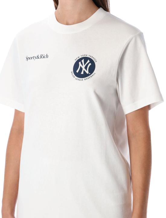  스포티앤리치 반팔 티셔츠 TO043623659WH01 48 WHITE NAVY DOM - SPORTY & RICH