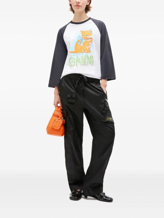 25FW 가니 반팔 티셔츠 T4341151 BRIGHT WHITE DOM - GANNI