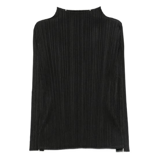 25FW 플리츠플리즈 긴팔 티셔츠 PP58JK10415 BLACK DOM