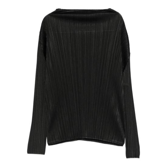 25FW 플리츠플리즈 긴팔 티셔츠 PP58JK10415 BLACK DOM - PLEATS PLEASE