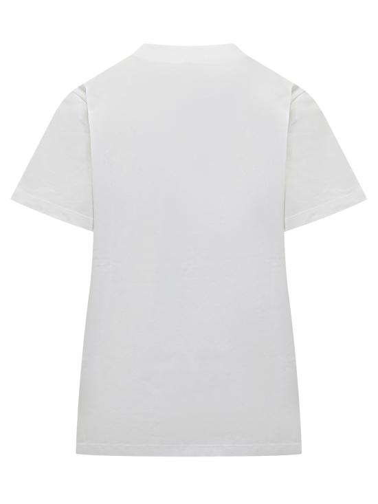 25FW 가니 반팔 티셔츠 T4334151 BRIGHT WHITE DOM - GANNI