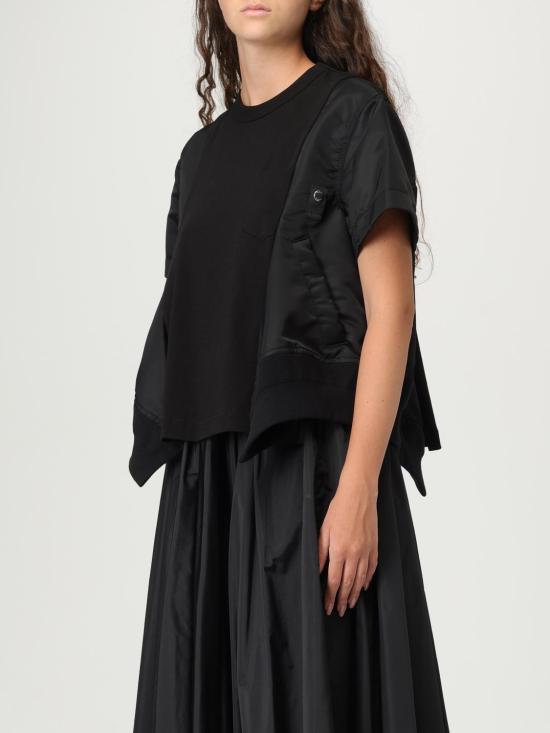 25FW 사카이 반팔 티셔츠 2507998 001 Black - SACAI