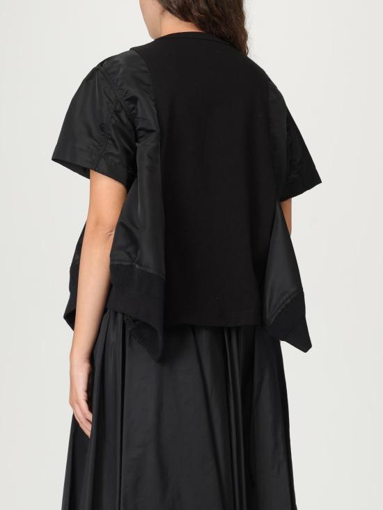 25FW 사카이 반팔 티셔츠 2507998 001 Black - SACAI