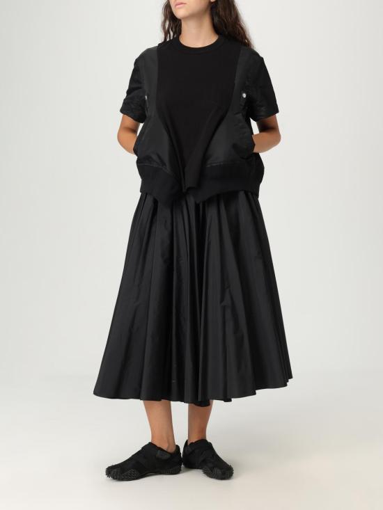 25FW 사카이 반팔 티셔츠 2507998 001 Black - SACAI