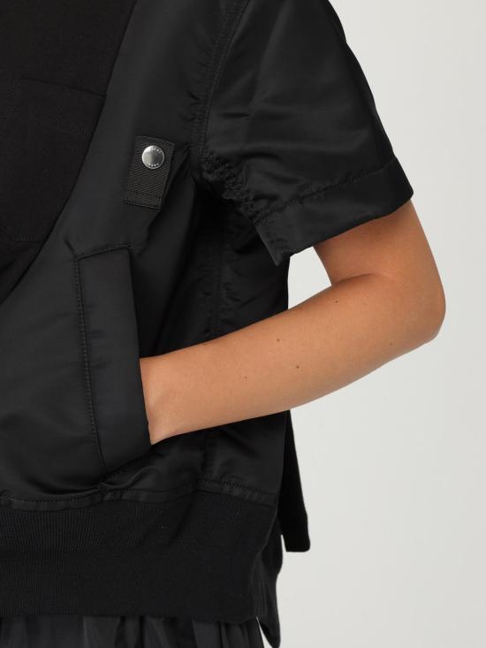 25FW 사카이 반팔 티셔츠 2507998 001 Black - SACAI