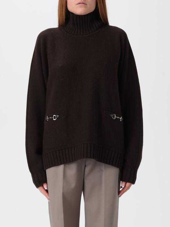 25FW 구찌 디테일 리브 터틀넥 스웨터 디테일 리브   828685XKEVK 2344 Coffee