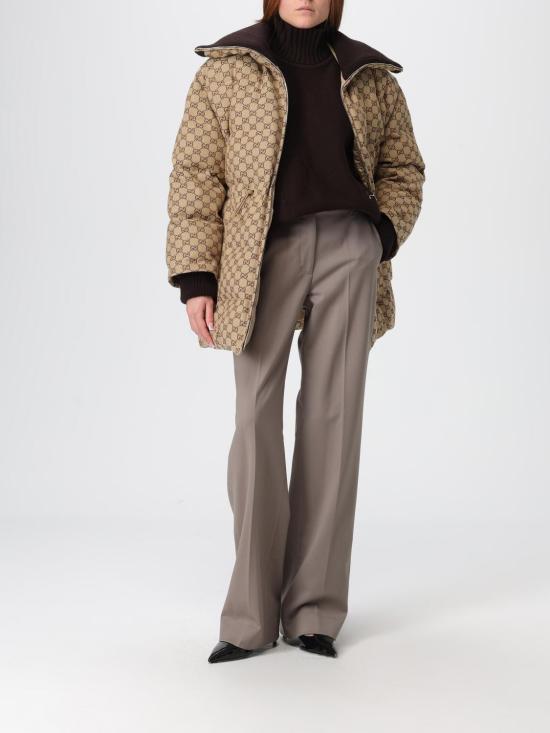 25FW 구찌 디테일 리브 터틀넥 스웨터 디테일 리브   828685XKEVK 2344 Coffee - GUCCI